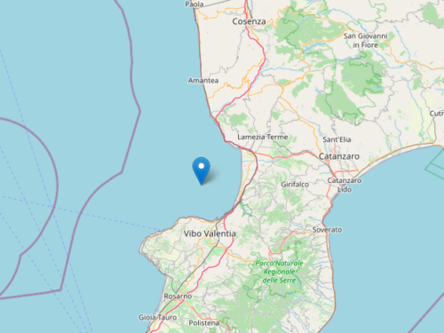 Terremoto Costa Calabra sud occidentale